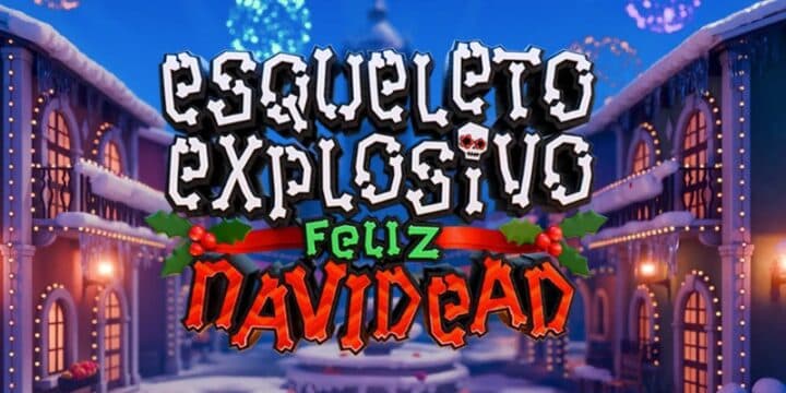 Esqueleto Explosivo Feliz Navidead 