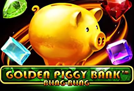 Golden Piggy Bank Bling Bling